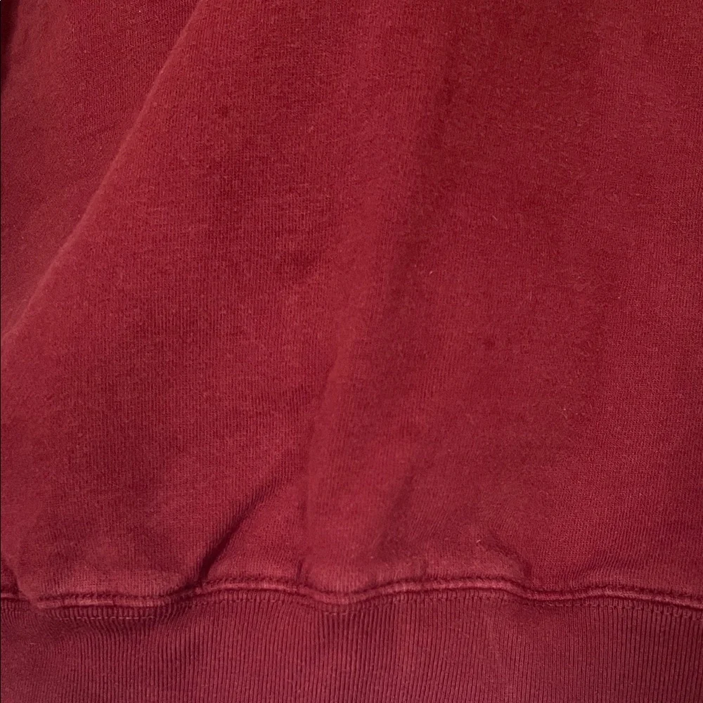Brandy Melville Maroon Half-Zip Hoodie with New York Print - Picture 6 of 6
